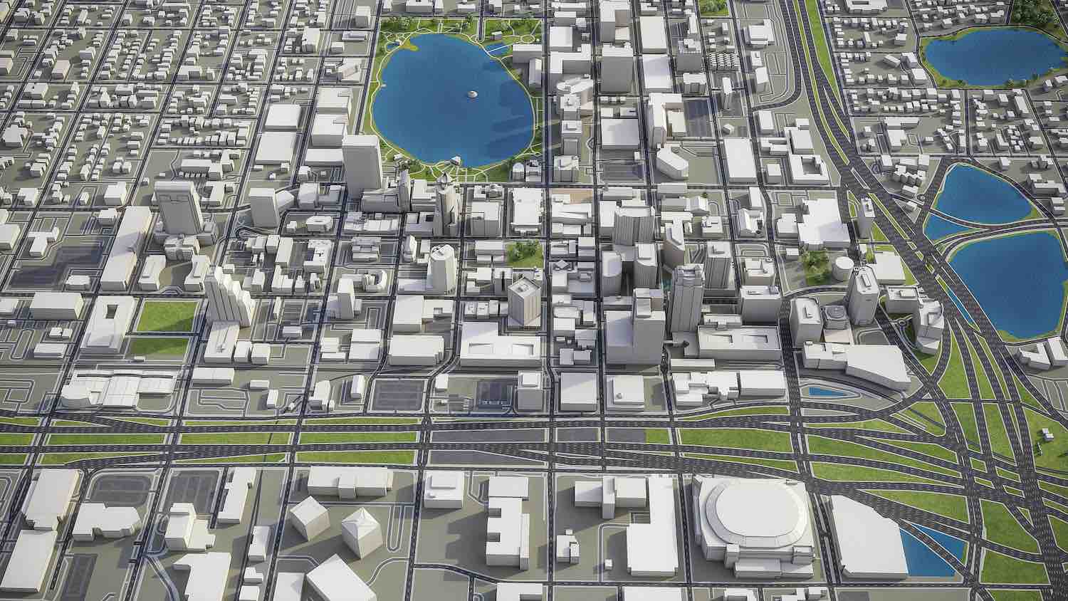 City of Orlando 3D map rendering