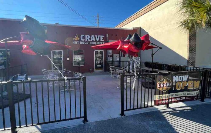 Crave Hot Dogs and BBQ patio