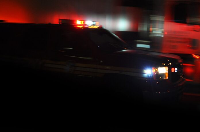 Emergency vehicle blurred background