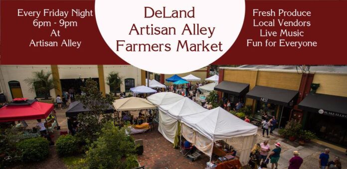 DeLand Artisan Alley Farmers Market every Friday