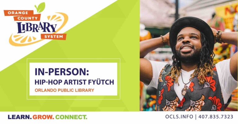 Hip-Hop artist performing concert for kids at Orlando Public Library