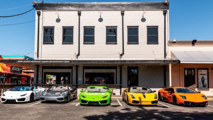 Exotic cars and coffee in Old Town