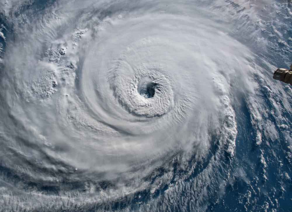 Hurricane in Atlantic Ocean