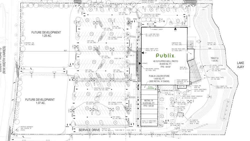 Site plan for Publix at Narcoossee Road