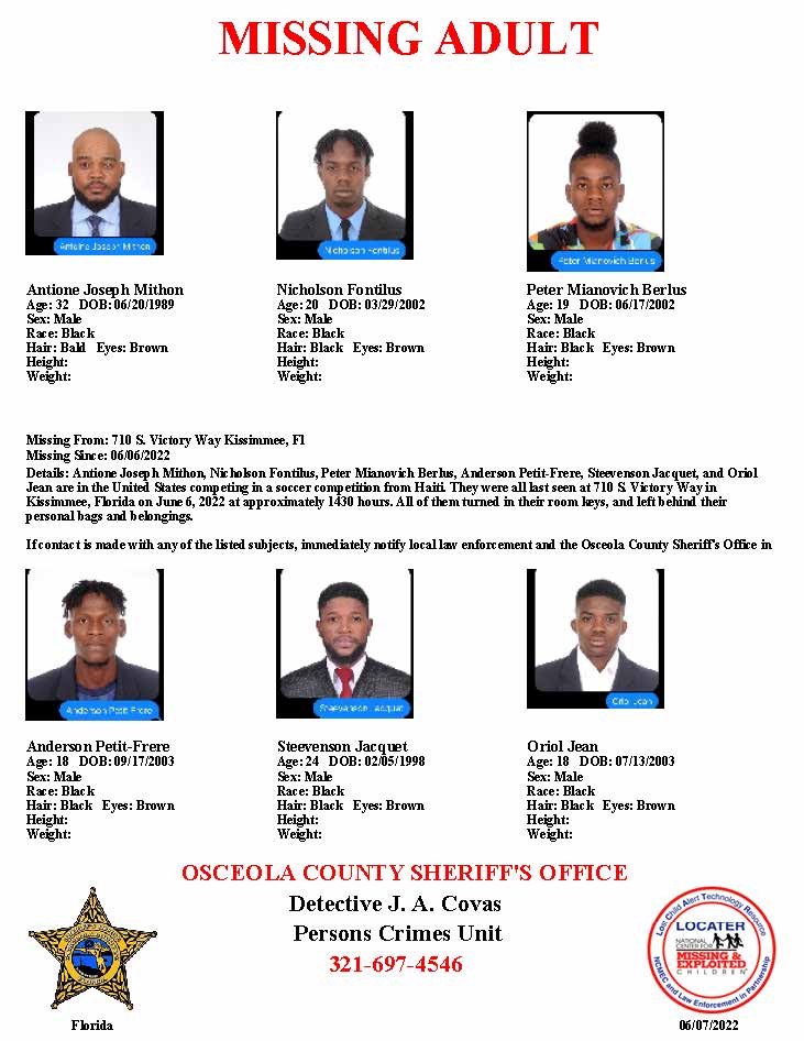 Haitian Special Olympics soccer athletes participating in national games go missing in Osceola County