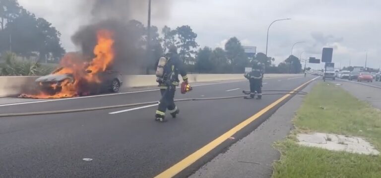Orlando Fire Department subdues a vehicle fire on I 4 on Friday June 3