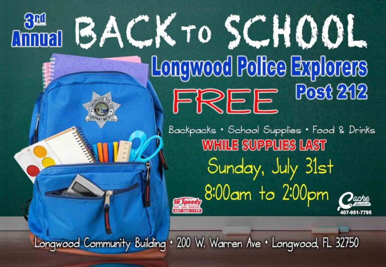 Longwood police handing out 450 backpacks, school supplies this weekend