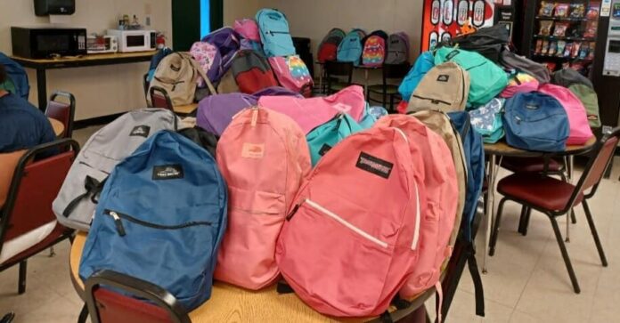 Backpacks for donation to Apopka Orange County students
