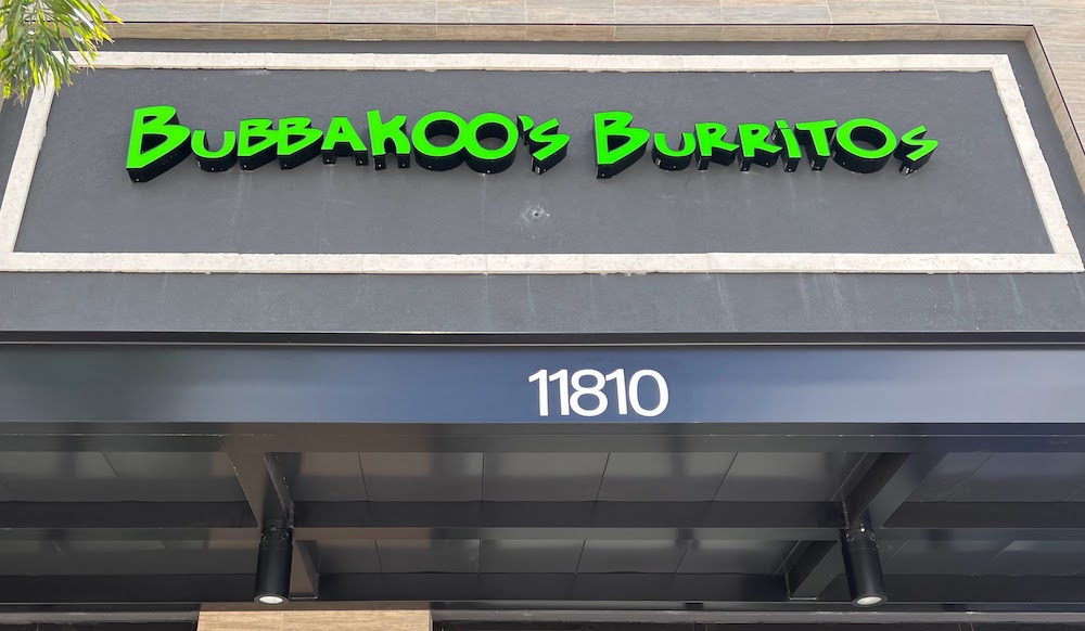 Bubbakoos Burritos at 11810 Glass House Road in Orlando