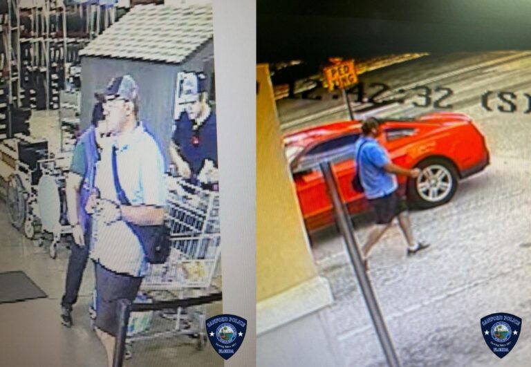 Man wanted for stealing womans purse from Panera purchasing 2950 of gift cards from Sams Club in Sanford