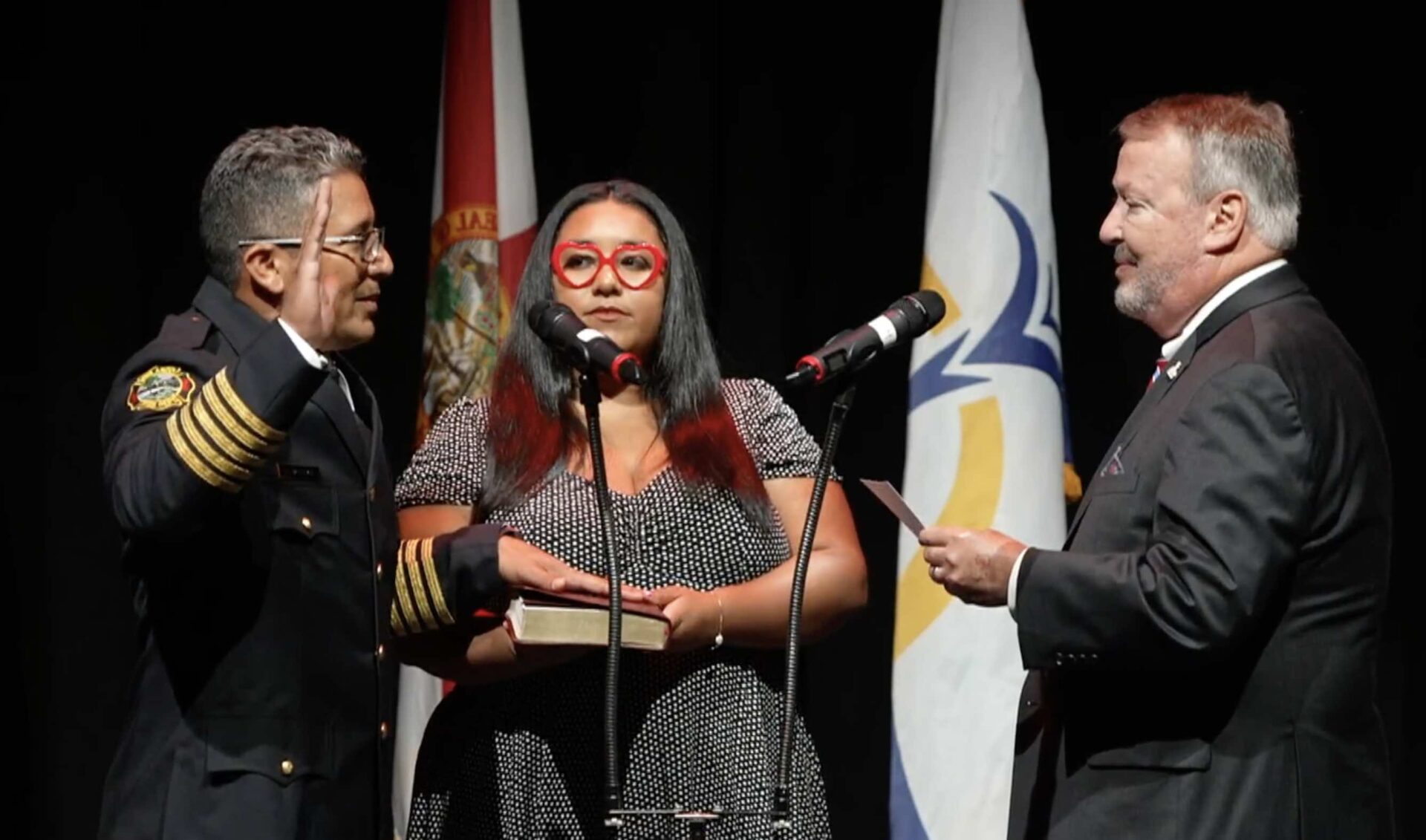 New Orlando Fire Chief Charlie Salazar sworn in by Orlando Mayor Buddy Dyer
