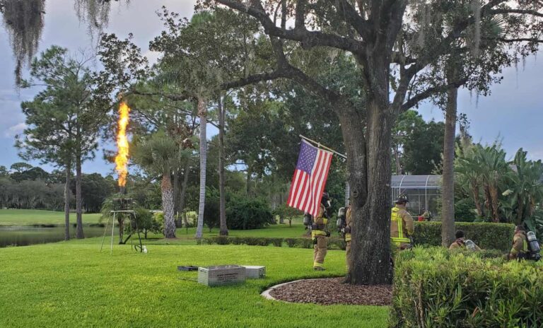 Firefighters burning off propane in tank outside of Oviedo home on August 25
