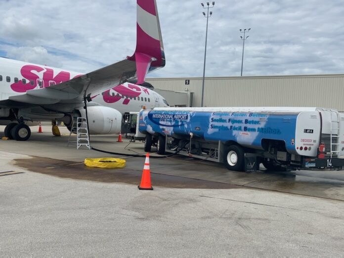 Fuel leak at Orlando Sanford International Airport