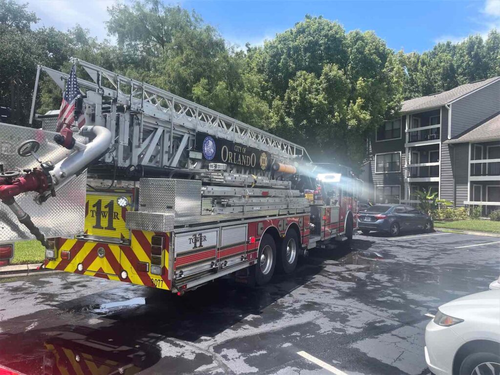 Orlando Fire Department responds to an apartment fire on August 5
