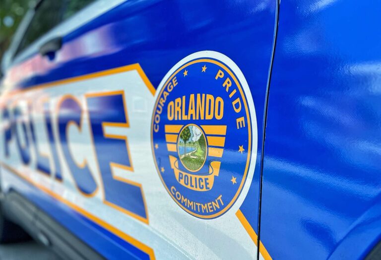 Orlando Police Department crest on vehicle