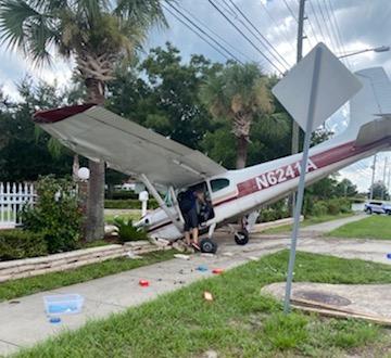 Plane crash lands near the University of Central Florida on August 19