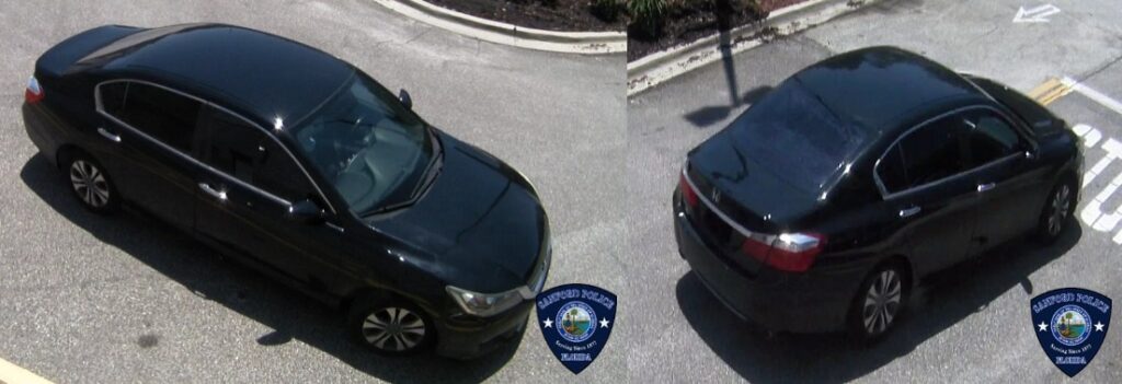 Police say the woman left the scene in this vehicle