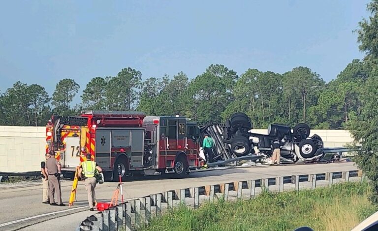 Driver killed after semi-truck overturns on I-4 exit ramp