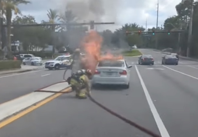 Vehicle fire in Altamonte Springs extinguished by Seminole firefighters