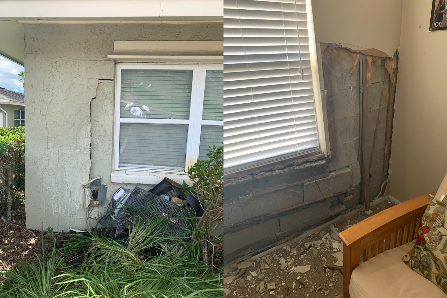 Apartment building struck by vehicle in Winter Park