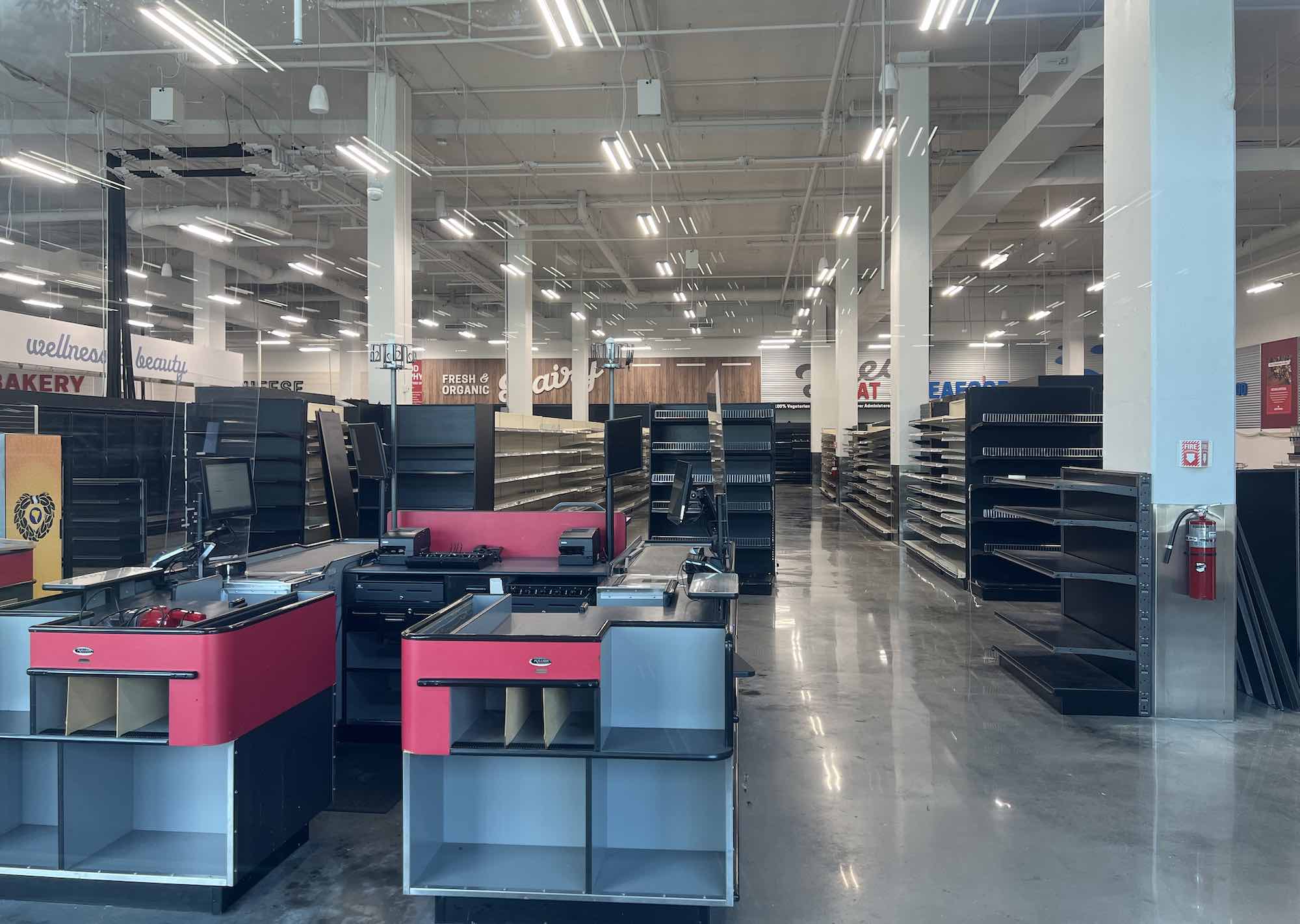Earth Fare shelves are empty after closure