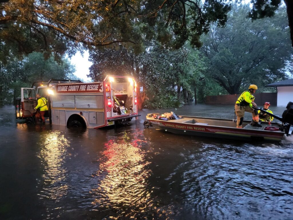Neighborhoods flooded in Orange County
