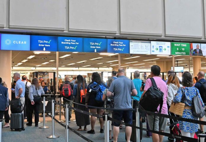 Passengers at Orlando International Airport