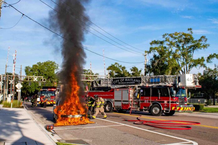 Vehicle fire in Maitland on September 1