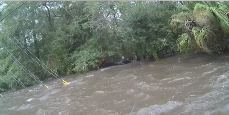 Woman saved from rushing waters near Little Econ River