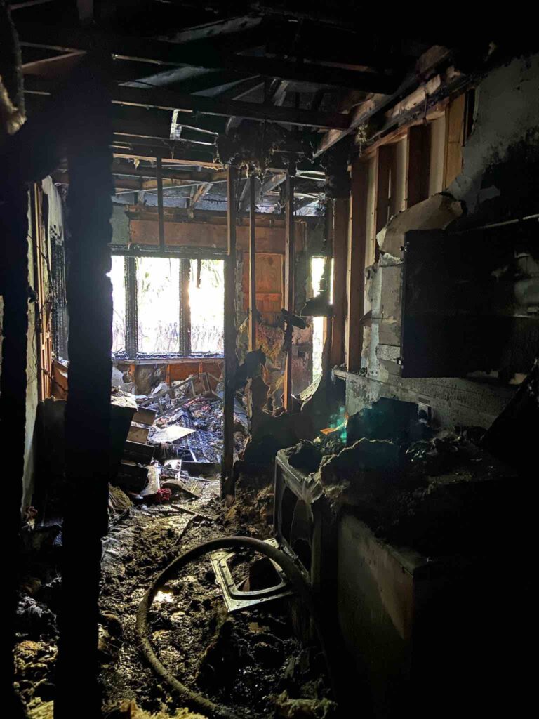 Home in Sanford destroyed by fire started by improper generator use on October 1