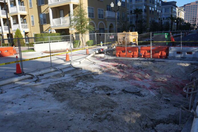 Orange Avenue in downtown Orlando closed as crews work to fix sinkhole