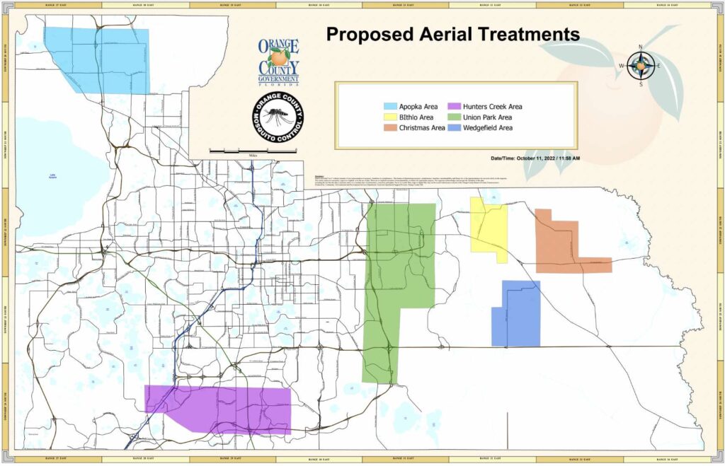 Proposed aerial mosquito treatments in Orange County