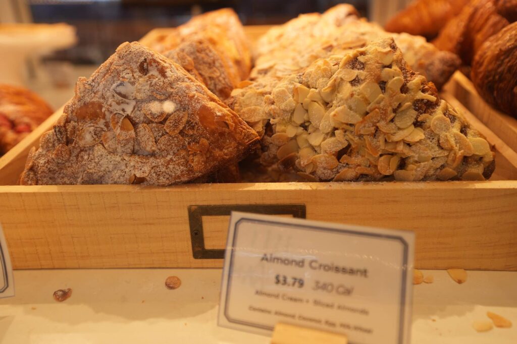 Almond croissant at Paris Baguette
