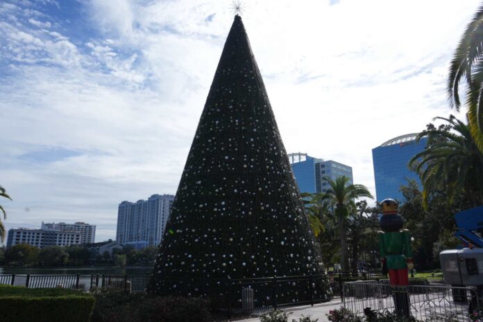 Christmas Tree at Lake Eola Park in downtown Orlando