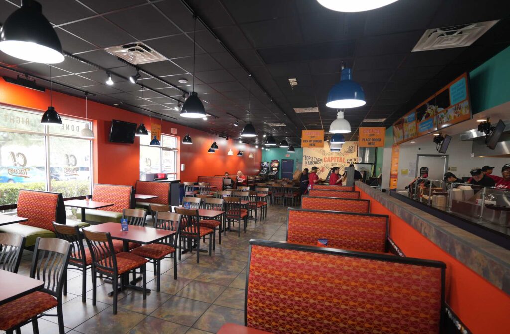 Dining room at Capital Tacos in Winter Park