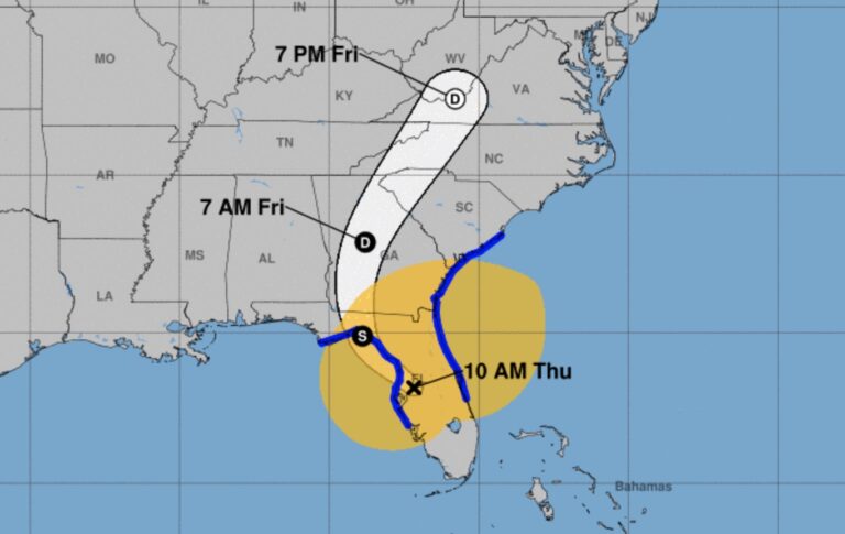 Tropical Storm Nicole weakening, moving out of Central Florida
