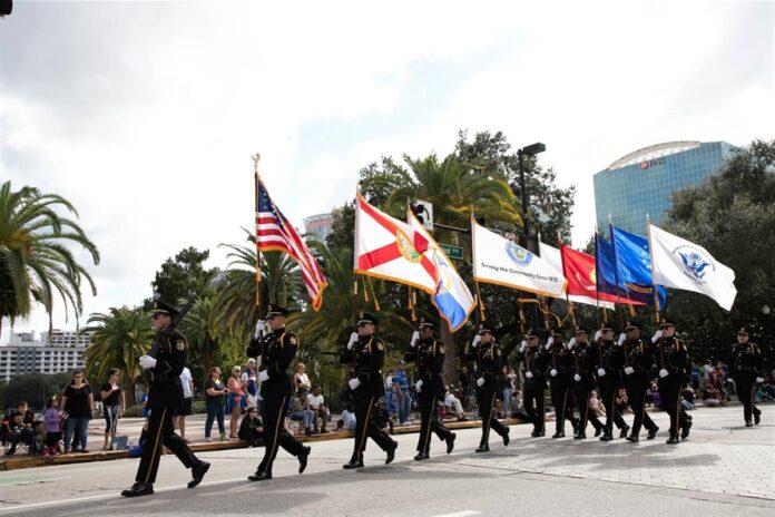 Veterans Day Parade in downtown Orlando