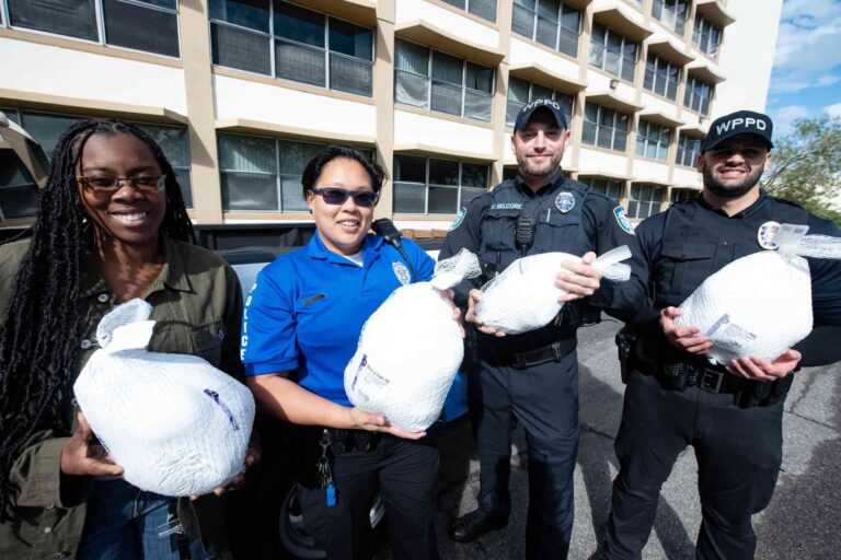 Winter Park Police deliver 500 lbs of turkey to seniors, families