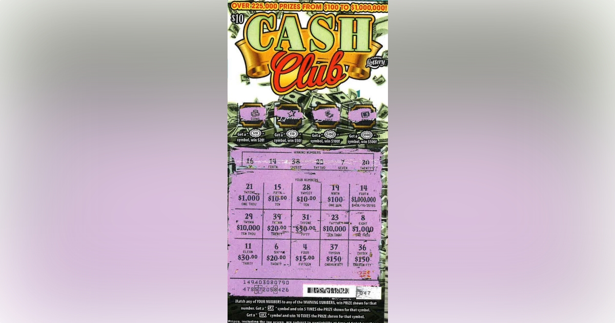 Nagendra KC's winning Florida Lottery scratch-off