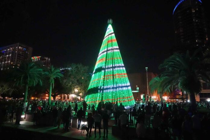 Christmas Tree in downtown Orlando