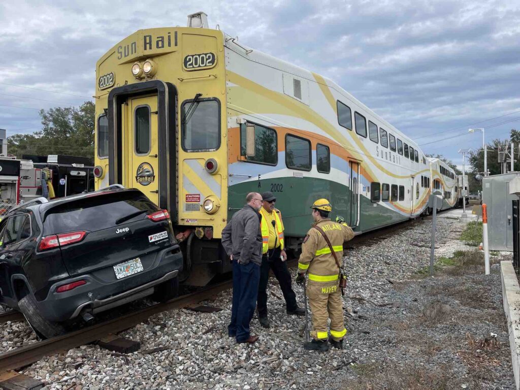 Crews assess train hitting vehicle in Maitland on December 20