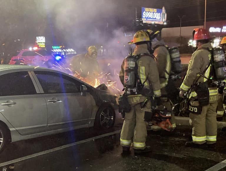 Seminole County firefighters extinguish vehicle fire on December 9