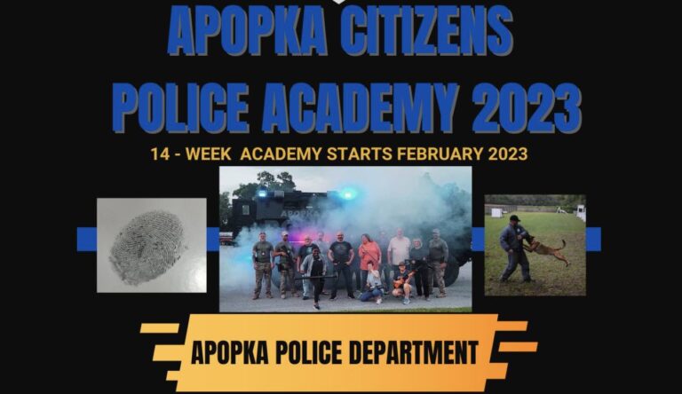 Apopka Citizens Police Academy accepting applications