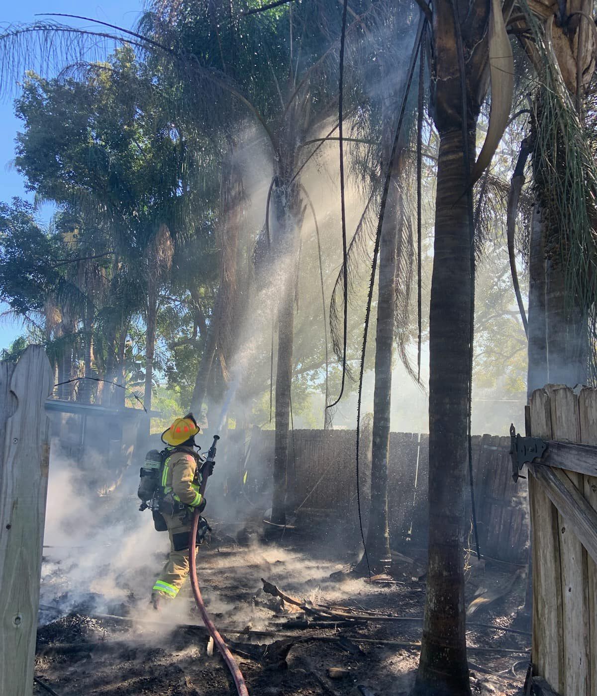 Burn pile gets out of control in Winter Springs backyard