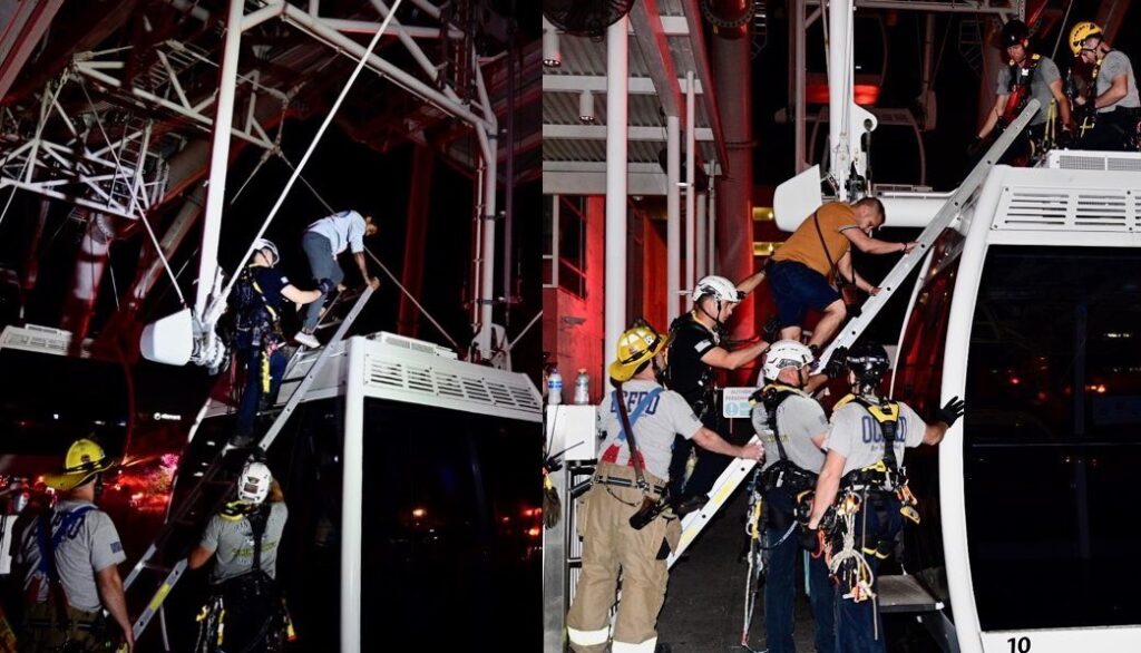 Crews rescue riders stranded on The Wheel at ICON Park on December 31