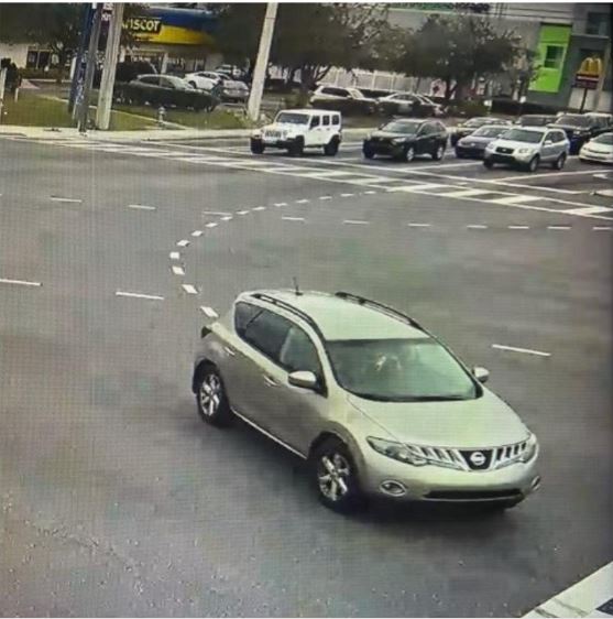 Gold Nissan Murano wanted in shooting theft on Semoran Blvd on January 21