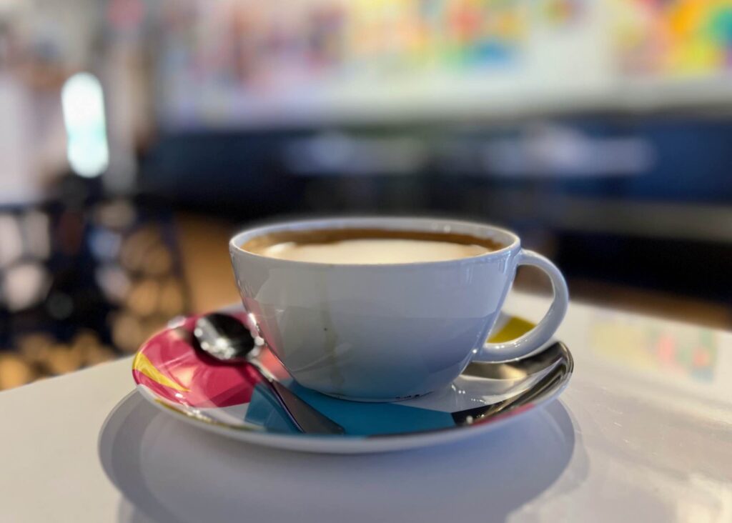 Latte at CityArts Cafe in downtown Orlando