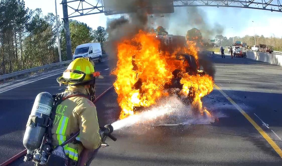 Vehicle fire on SR 417 on January 16