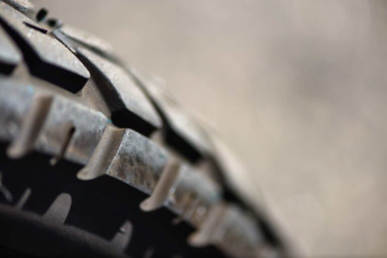 Dirt bike tire close up blur