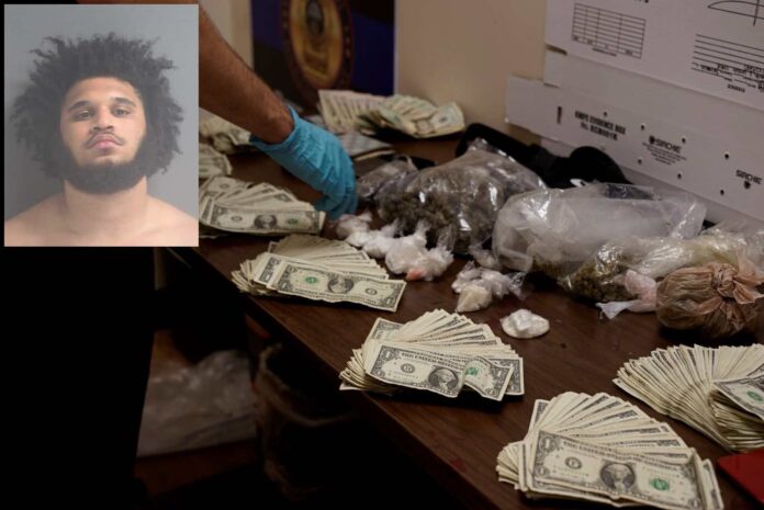 Drugs and money seized from Cameron Myles